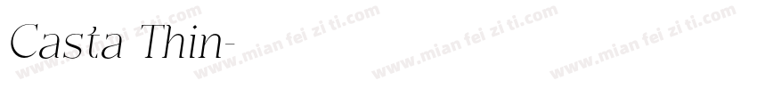 Casta Thin字体转换